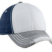 Leather Bill Distressed Cap